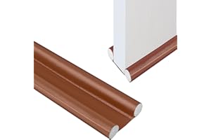 CENCERY Door Draft Excluder Strip, 37in/96cm Draft Excluder for Doors, Double Side Door Draft Stopper, Adjustable Soundproof Draught Excluder for Reduce Noise Draught Dust(Brown)