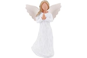 ACTLATI Figura de ángel de la guarda, ángel rezando, figura esculpida pintada a mano, regalo de aliento, regalo para mostrar amor, condolencias, gratitud, duelo, amistad o oración