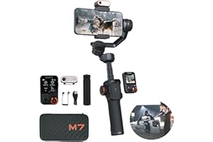 Hohem iSteady M7 Gimbal-Stabilisator für Smartphone, 3-Achsen-Telefon-Gimbal, AI-Tracking-Sensor mit Fülllicht, Abnehmbarer 1,4-Zoll-Touchscreen
