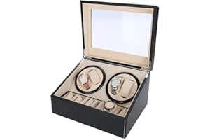 EJOYOUS Elettrico Watch Winder, 4 + 6 Scatola Orologi Automatici Porta Scatole Carica del Tempo Dell'orologio Automatico Movimento Macchina con Motore Silenzioso Uomo Polso 31 x 24 x 18 cm