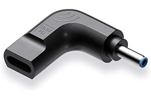 QYD Adapter USB C na DC 4,5 x 3,0 mm, gniazdo PD USB C na DC HP adapter zasilający, adapter USB typu C na HP Blue Tip do HP Probook Stream Pavilion ZBook EliteBook Envy Sleekbook Sleekbook