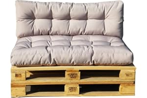 RED DECO Juego de 2 Cojines de Paleta para Exterior 120 x 80 x 15 cm RIOU