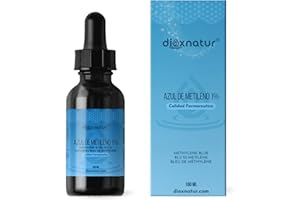 Dioxnatur ® Bleu de méthylène 1% USP Grade pharmaceutique 100 ml Étiquette FR Pipette intégrée haute pureté