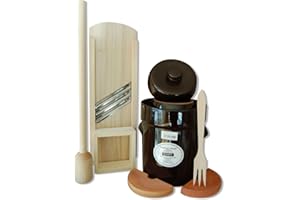 MS-Steinzeug 06706-1370 Gärtopf, Sauerkrauttopf 30 Ltr. + Krauthobel, Stampfer, Gabel Milchsäuregärung Einmachtopf ideal für 