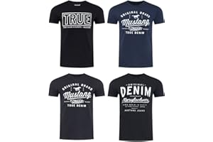 Mustang Koszulka męska z logo, Wielokolorowy, M