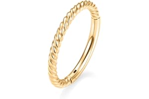 hengkaixuan 316L Surgical Steel Hinged Seamless Septum Clicker Ring 20G/18gG/16G/14G/12G/10G/8G Nose Ring Tragus Cartilage Helix Daith Tragus Earring Hoop Piercing Jewelry for Women Girls