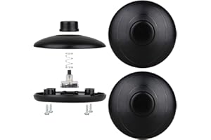 Helunsi 3Pcs Floor Lamp Foot Switch, Black Foot Pedal Switch, Round Floor Lamps Foot Inline Switch, Step ON OFF Spring Push Button, for Control Replacement Floor Lamp Extension Cord Parts - Pack of 3