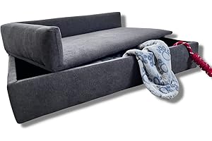 Skraut Home - Divano Letto Duque con Canapé | Animali Domestici, Cani o Gatti | Tessuto Speciale e Resistente | Comodo Schienale e Base Imbottita | 71 x 42 x 24 cm | Cani di Piccola o Media Taglia