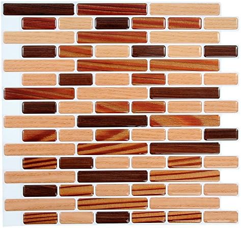 Fertel Peel and Stick Wall Tiles Kitchen Backsplash Sticker , 10.5"x10" , Pack of 10
