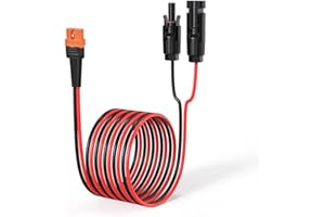 ELFCULB 12AWG 10FT Solar to XT60i Charging Cable Solar Connector to XT60i Adapter Cable for Solar Panel to Portable Power Station (3M)