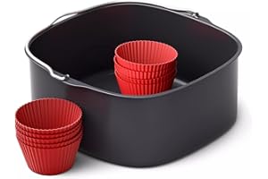 Philips Accessoire pour Airfryers XXL, Kit Cuve air fryer 6.2L & 9 moules à muffins en silicone (HD9957/00)