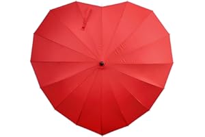 Legami - Ombrello a Forma di Cuore, I Love You Umbrella, Diametro 123 cm, Apertura Manuale, Struttura in Acciaio Nero, Impugnatura in Plastica