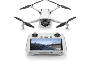 DJI Mini 3 (DJI RC) - Lekki i składany dron mini-kamera z wideo 4K HDR, 38-minutowym czasem lotu, prawdziwymi ujęciami w pionie i inteligentnymi funkcjami, Szary, CP.MA.00000587.01