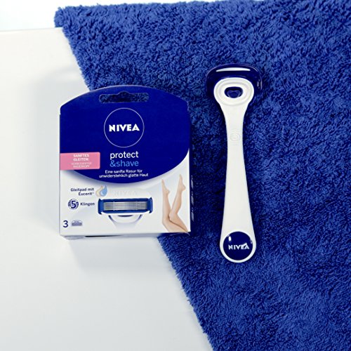 NIVEA Protect & Shave Rasierer mit Wechselklingen,1er Pack (1 x 1 Stück) - 3