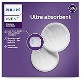 Philips Avent Tek Kullanımlık G&ouml;ğ&uuml;s Pedleri, 60'lı, Ultra İnce ve Emici, Petek Doku, Gece G&uuml;nd&uuml;z Konfor, Hijyenik Ambalajlı, 