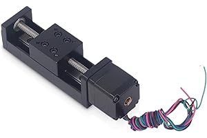 Gugxiom Mini Actionneur de Glissière de Guidage de Rail Linéaire,Moteur Pas à Pas 28,Course Efficace de 50mm,Actionneur de Scène LinéairexY Z,Actionneur de Glissière de Guidage de Gugxiomp507tnmsxf