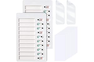 BETTERJONNY 2 Pcs to Do List Checklist Board, Chores Chart for Kids Adults Routine Chart for Children, to Do Board for Wall Fridge Kitchen, to Do List Planner with 2 Acrylic Adhesive, 10 Replaceable Blank Paper