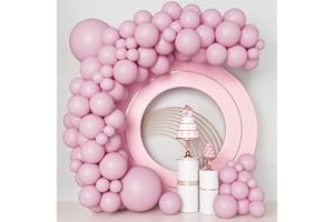 CONLEKE Pink Balloons 103 pcs Light Pink Balloons Garland Arch Kit 5/10/12/18 Inch Different Sizes Pastel Pink Latex Balloons for Pink Birthday Party Decorations Baby Shower Wedding Gender Reveal Decorations