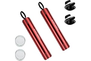 BigKing Lot de 2 marteaux de sécurité pour vitres de voiture, avec coupe-ceinture, brise-vitre compact pour urgence, facile à utiliser, certifié TÜV/ Rouge