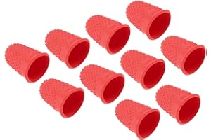 PATIKIL Protège Doigt Silicone pour Doigt Embouts de Doigts en Caoutchouc, Protège-Doigts pour Le Pouce, Les Coussins de Protection, Le Comptage, la Couture