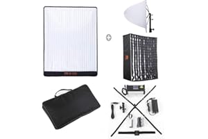 FE Falcon Eyes RX-18TD Flexible LED Video Panel Light 100W Adjustable 3000K-5600K LED Photo Lighting + Honeycomb Grid Softbox Diffuser