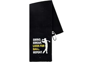 LIAMGUS Golf Towel - Funny Black Towel for Golf Bags, Men, Golfer, Retirement Gifts - 60 * 40cm