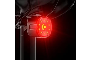 WIND&MOON ŚwiatłoTylne Roweru, Inteligentne Światło Tylne Roweru, Przełączanie Ręczne i Automatyczne, dwie Metody Instalacji, Światło Tylne Hamulca Wykrywające Hamulec, Wodoodporne Światło Rowerowe