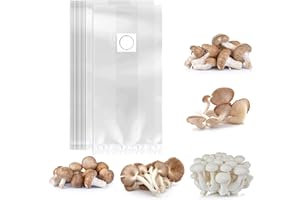BTORER BTORER BTORER 20 Pack Mushroom Growing Bags Mushroom Spawn Bags - Large Extra Thick 3.2 Mil Bags 8" X 5" X 20" 0.2 Micron Filter Breathable - Autoclavable Bags Grow Mushrooms Supplies, Mushroom Bags Kit