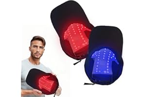 YUNJYI'S Casque De Croissance Des Cheveux, 630-650-470 Nm LumièRe Rouge Et Bleue, 4 Modes, Massage Par Vibration, 70 Led, Pour Favorise La Repousse Rapide Des Cheveux, Pour Hommes Et Femmes
