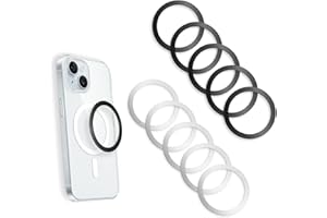 LXUEJIE 10 sztuk uniwersalnych metalowych pierścieni, magnetyczny pierścień do etui na telefon i bezprzewodowe ładowanie, magnetyczny pierścień, ultracienki do bezprzewodowej ładowarki (5 srebrnych +