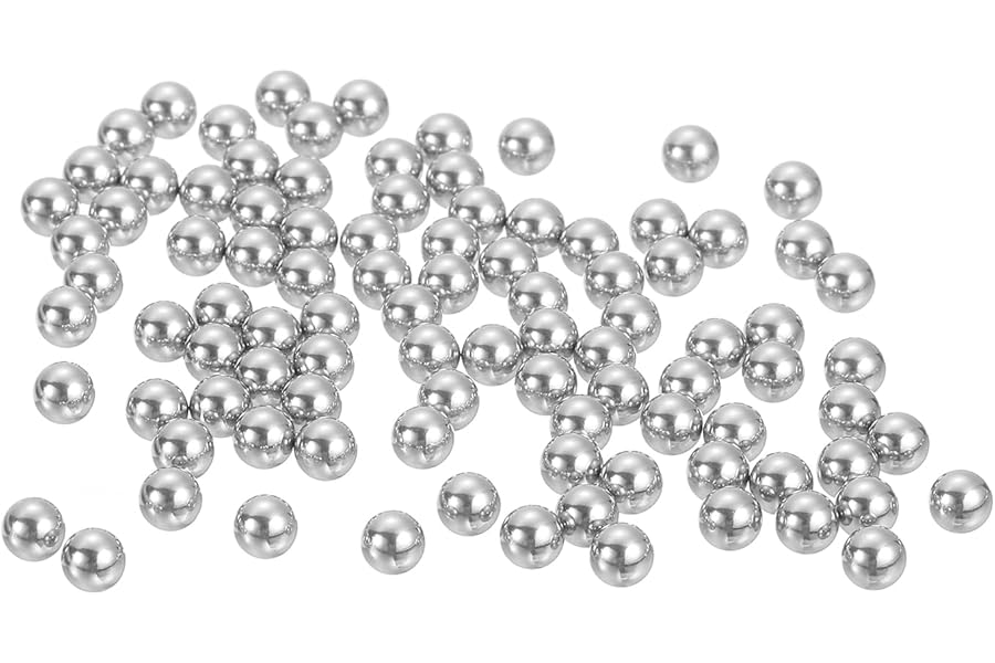 sourcing map 3mm Bearing Balls, 500 Pcs 304 Stainless Steel G100 Precision Balls Metric Mixing Balls for Bearings Bicycles Casters