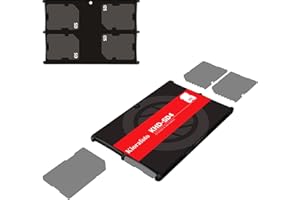KIORAFOTO Kora KHD-SD4 Credit Card Size Durable Lightweight Portable Memory Card Case Holder Protector With Writable Label For 4 SD Cards (SD4)