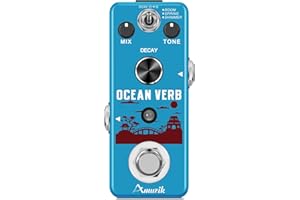 Amuzik Reverb Guitar Pedal Digital Ocean Verb Electric Guitar Pedals for 3 Reverb Modes with True Bypass