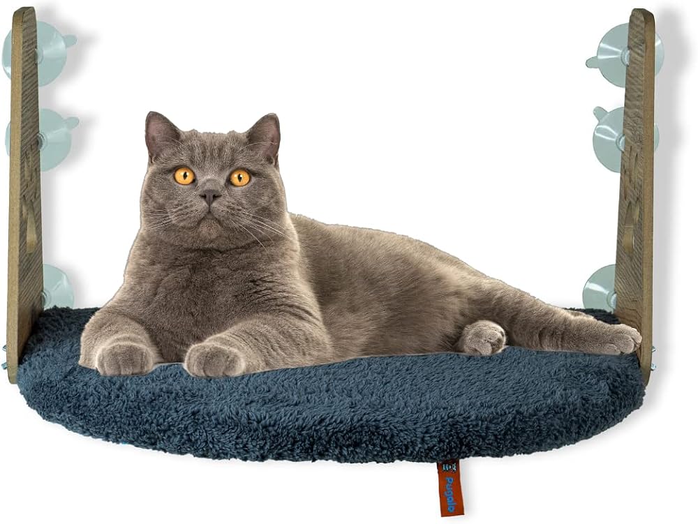 PUGALO Cam Yatağı Vantuzlu Kedi Cam Yatağı Pugalo Vantuzlu Yatak (Antrasit)