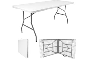 Royalford 6ft Heavy Duty Folding Table - Portable & Compact Foldable Table - Ideal Folding Table for Picnic, Catering, Garden, Camping Table, Pasting, Crafting, Party, BBQ Market