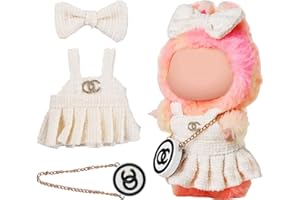 PURHOLE Doll Dress & Outfit Set for Labobo Dolls, La Blind Box Bubu, Doll Dress, Doll Hats, Doll Clothes 18 cm, 17 cm, Doll Accessories, Doll Clothing, Gift for Collectors, Dresses, Hair Bands, Mini Bags