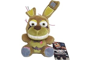 NOAFUNZO FNAF Plushies - Fre-ddy Plush - Wszystkie postacie (18 cm) - Five Nights FNAF Miękka zabawka Lalka: Springtrap, Foxy, Bonnie, Królik, Marionetka, Chica Plush - Lalka dziecięca - Prezenty dla fanów FNAF (8)