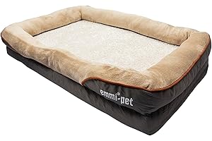 Emmi-pet Orthopädisches Hundebett sehr große Hunde - 120x85x25cm, waschbares Hundesofa ideal nach langem Tag voller Spaß & Action I Passt Sich optimal an die Körperform an