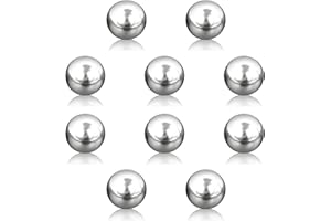 GOIEHIR Bola de acero Inoxidable, Bolas Macizas Pulidas, 15 mm de Diámetro,Bolas de Rodamiento de Acero Inoxidable, 10 Piezas