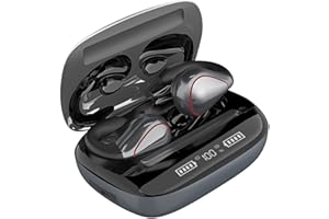 XMENHA Open Ear Kopfhörer kabellos Luftleitung Knochenschall Kopfhörer Bluetooth Sportkopfhörer mit Mic Bone Conduction Headphones offene Ohrhörer mit Ohrbügel beim Joggen Laufen Radfahren (Grau)