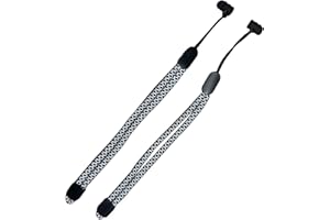 MUAGOCHIC Improved Replacement Reflective Wrist Straps for Oculus Quest 2 Gen Controller, Sturdy Comfy Adjustable Hand Strap, Easy Attach Black Resin Stopper