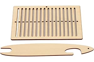 AUNMAS Kit de Métier à Tisser Bannt, Métier à Tisser à Ceinture Ashford Rigid Heddle Stand, Kit de Métier à Tisser à Sangle Arrière de Couleur Douce pour la Maison