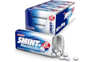 ‎SMINT SMINT 2 hours Peppermint, 12 Metal Tins with Peppermint Pastilles, Sugar-Free Mints for a Fresh Mouthfeel for More Than 2 Hours, 12 x 35 g