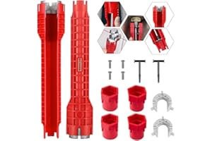 Infreecs Klucz do armatury, 14 w 1, wielofunkcyjny klucz do kranu, klucz montażowy do armatury, klucz do zlewozmywaka, klucz do kranu, narzędzie do toalety, kranu, sanitarnego
