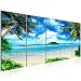 Produktbild Bilder Strand Palmen Wandbild 200 x 80 cm Vlies - Leinwand Bild XXL Format Wandbilder Wohnzimmer Wohnung Deko Kunstdrucke Blau 5 Teilig - MADE IN GERMANY - Fertig zum Aufhängen 603355a