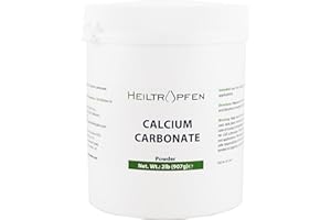 Poudre de carbonate de calcium | 2 lb - 907 g | Calcaire de la plus haute pureté | Heiltropfen®
