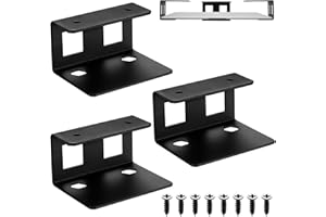 QIWUHAI 3 szt. uchwytów pod stolik pod laptopa, stojak pod biurko, uchwyt na laptopa, biurko, do urządzeń do 35 mm, ze śrubami (czarny)