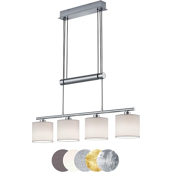 Trio Leuchten LED Pendelleuchte Merton 343610307, Metall Nickel  