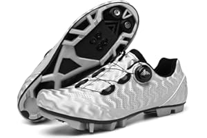 PENXZT Chaussures de vélo de Montagne pour Femmes pour Femmes Compatible avec Look Delta/SPD Cleats Chaussures de Cyclisme pour VTT en Plein air Chaussures de vélo de vélo