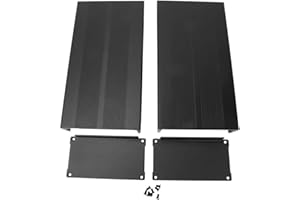 CAREDY Scatola di progetto in alluminio, custodia per custodia elettronica Accessori per circuiti di dissipazione di calore(Piatto piega sabbia nero)